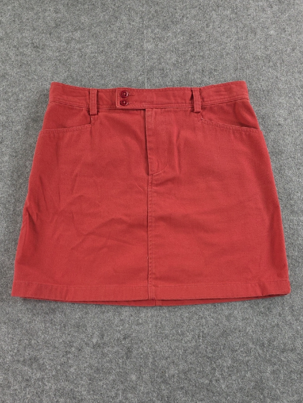 Ralph Lauren Sport red cotton skirt with waist button Size 6